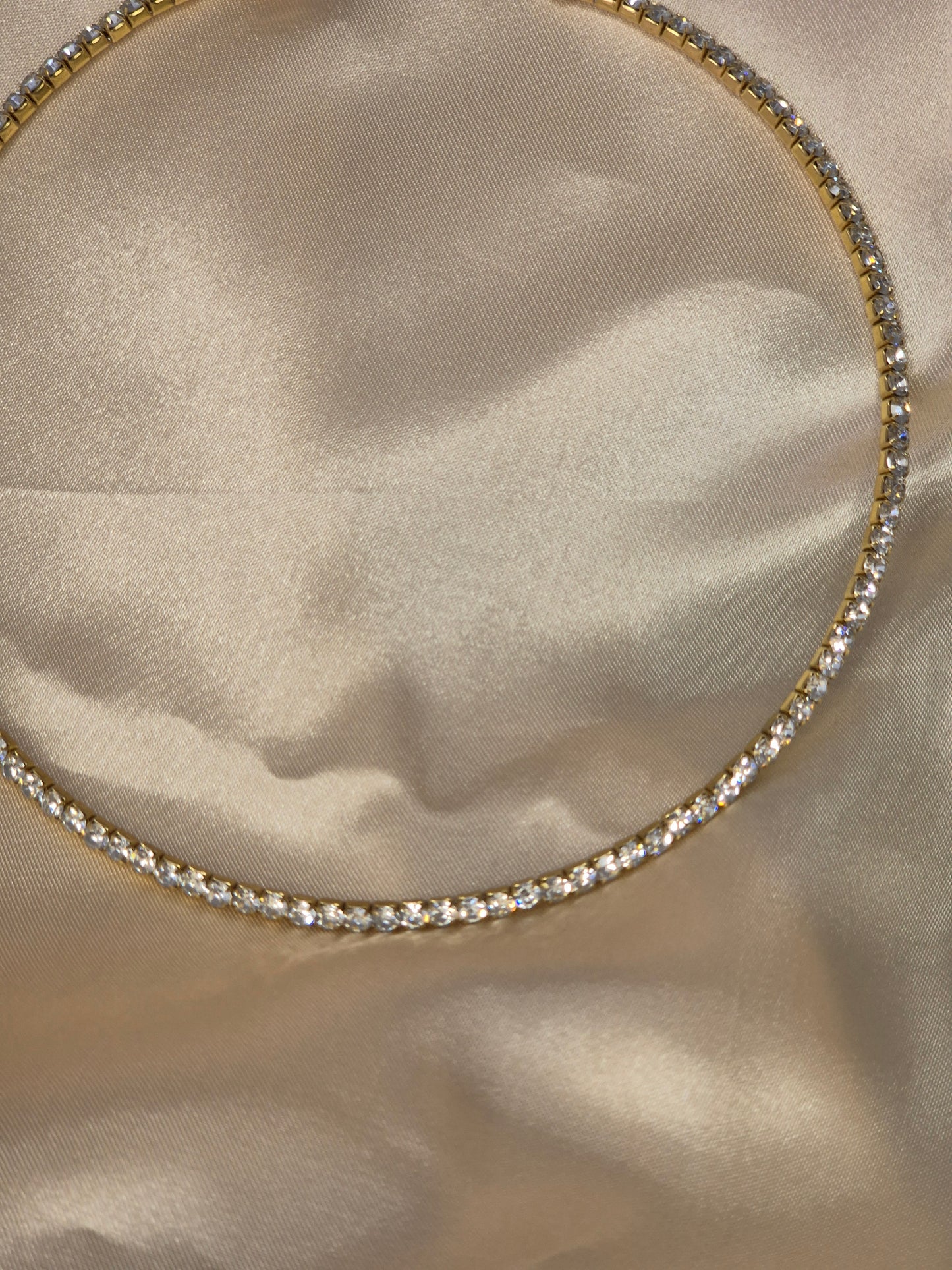 Collier jonc strass