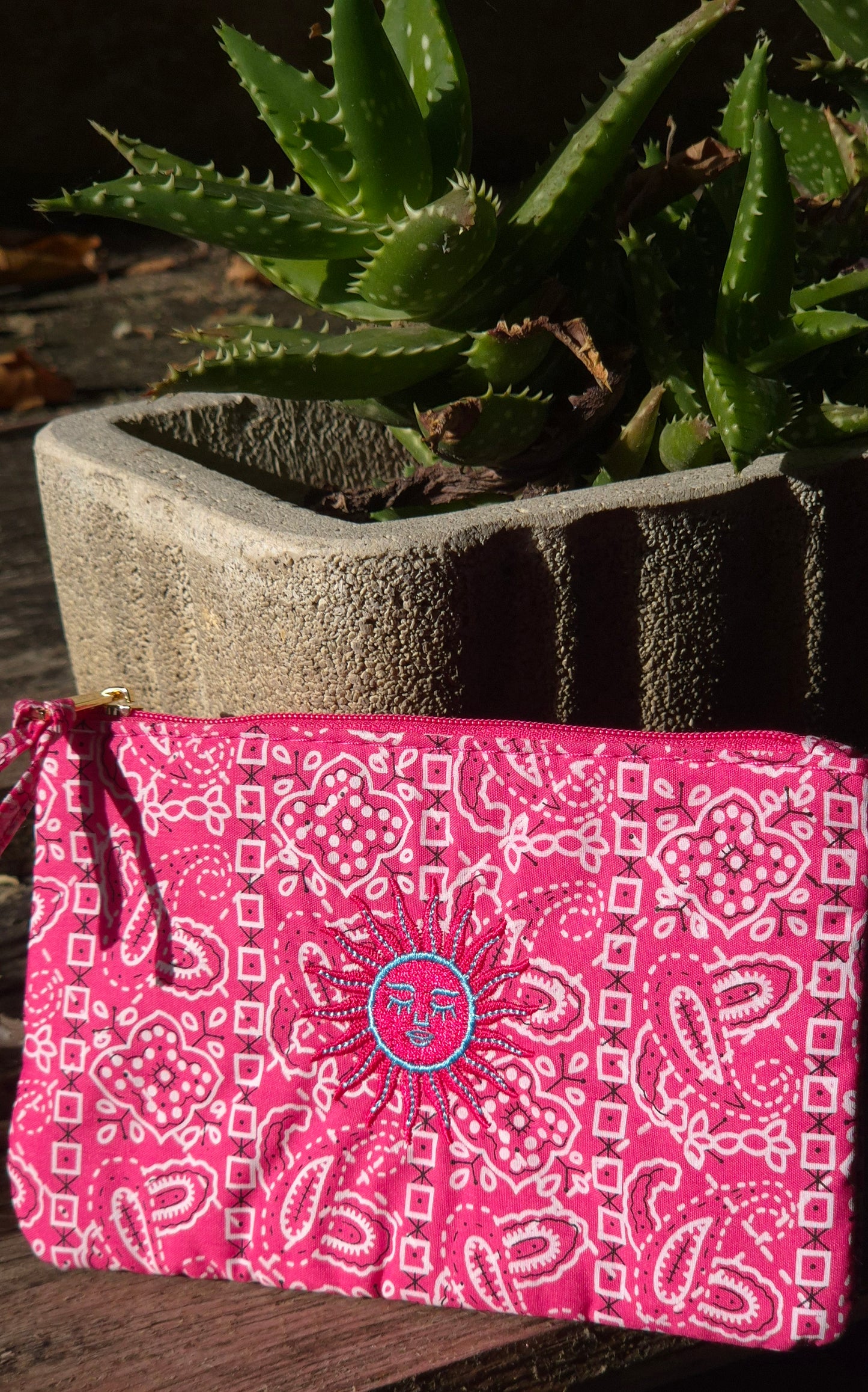 Pochette Soleil rose