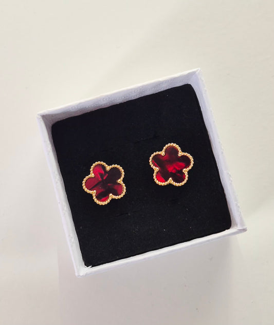 Boucles d’oreilles Burgundy Bloom