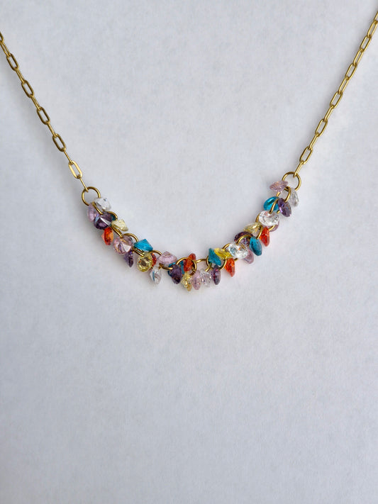 Collier Cristal multicolore
