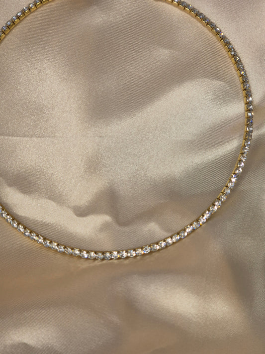 Collier jonc strass